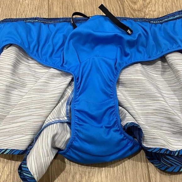 Nike Blue Striped Dri Fit Tempo Running Shorts M - Picture 7 of 8